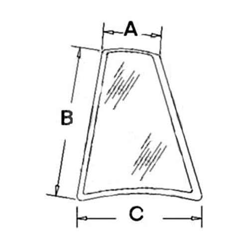 117665 | Cab Glass - Rear Quarter | Left Hand | Case 570LXT 570LXT 570MXT 570MXT 580K 580K 580L 580L 580SK 580SK 580 Super L 580 Super L 590 590 |  | D126205