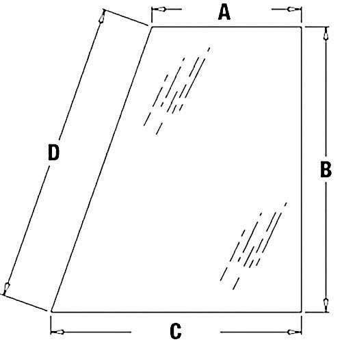 114376 | Cab Glass - Rear Quarter | Right Hand | Case 580M 580M 580 Super M 580 Super M 590 590 |  | 338425A1 | 411380A1