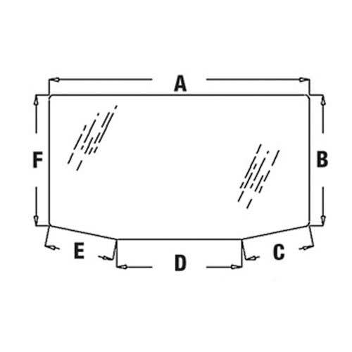 113642 | Cab Glass - Rear Window | Tinted | John Deere 8100 8200 8300 8400 |  | R130522