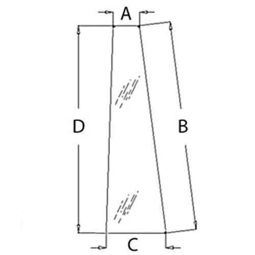 113069 | Cab Glass - Right Hand or Left Hand Front Door | Massey Ferguson 3050 3060 3065 3070 3075 3090 3095 3120 3125 3140 3630 3645 3650 3655 3660 3670 3680 3690 |  | 3389399M1 | 3389399M2