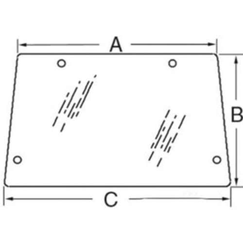 Cab Glass - Right Hand or Left Hand Side Window fits John Deere 2355 2555 2755 2955 3055 3255 3155 L57980