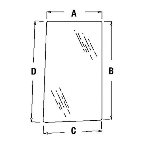 113083 | Cab Glass - Side Window | Left Hand | John Deere 7200 7210 7400 7410 7510 7600 7610 7700 7710 7800 7810 |  | R96194