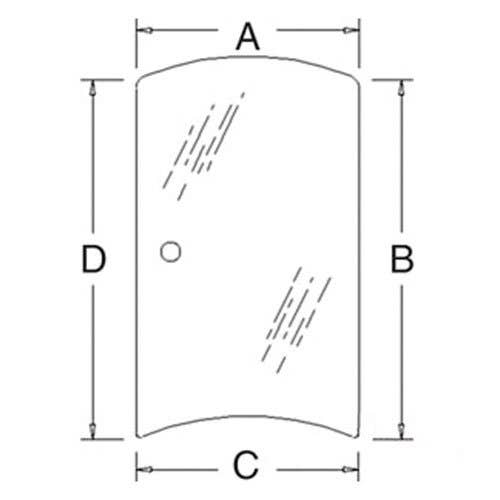 123211 | Cab Glass - Side Window | Left Hand | Kubota M5040 M6040 M7040 M8540 M9540 |  | 3C581-70530