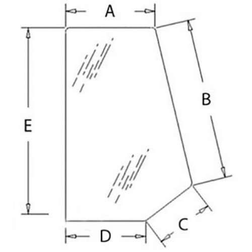Cab Glass - Side Window Rear Right Hand or Left Hand fits New Holland LB75 LB75CP LB90 LB110 LB115 LB75B LB90B LB110B LB115B 85801628 fits Ford 555 Cab Glass - Side Window Rear Right Hand or Left Hand fits New Holland LB75 LB75CP LB90 LB110 LB115 LB75B LB90B LB110B LB115B 85801628 fits Ford 555