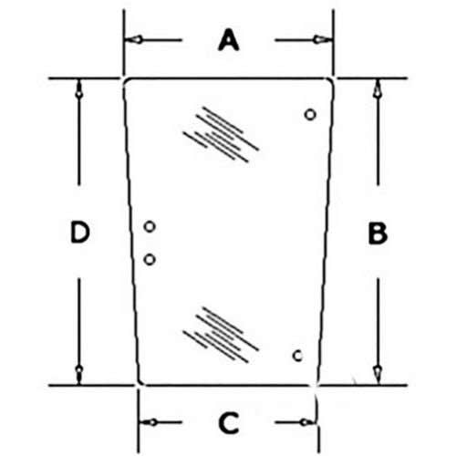 113120 | Cab Glass - Side Window | Tinted | Right Hand or Left Hand | Massey Ferguson 670 675 690 690 698 699 |  | 3302705M5