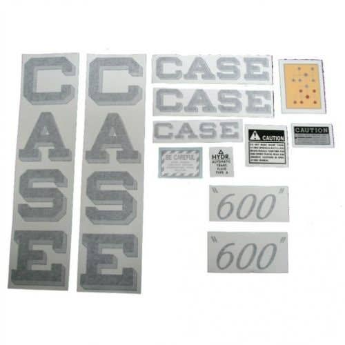 100382 | Case 600 Decal Set | 600 Script with Round Nose | Vinyl | Case 600 |