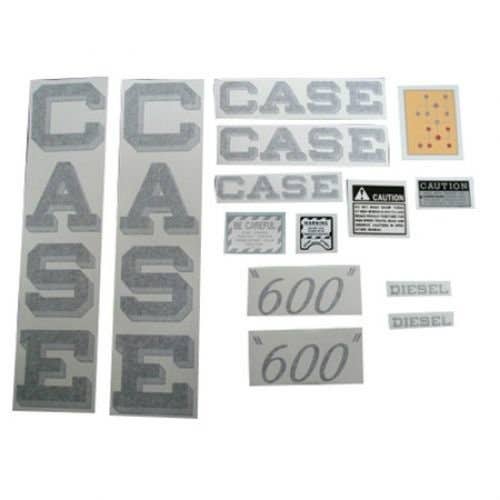 100383 | Case 600 Decal Set | Diesel | 600 Script with Round Nose | Vinyl | Case 600 |