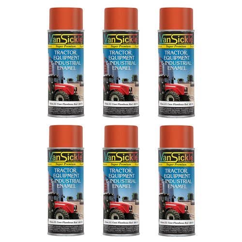 156303 | Case Flambeau Red Tractor Paint | Aerosol | 6-Pack |