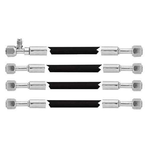 Condenser Conversion R134a Hose Kit - 4 Hoses fits International 766 966 1466 1468 1566 1568 