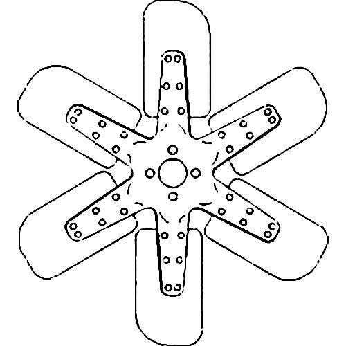 107023 | Cooling Fan - 6 Blade | radiator | International | Farmall | IH 544 656 664 706 2544 2656 2706 |  | A173726