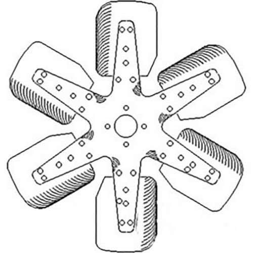 123101 | Cooling Fan Blade - 6 Blade | Case 770 870 |  | A173030 | A21456 | A23106 | A33657