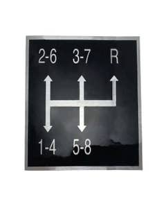 186046 | Decal | Shift Pattern | 8 Speed | Yanmar YM1500 |