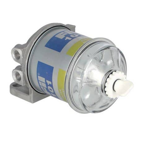 153129 | Diesel Fuel Filter Assembly - CAV type | Glass Bowl | 1/2" Ports | Allis Chalmers 160 170 175 5040 5045 5050 | FIAT |  | 70251307 | 4612229 | D9NN9165BA | 3043645R91 | 3597838M91 | 676949AS | 70251315 | 72089560 | 81811612 | 83937061 | C5NE9165C