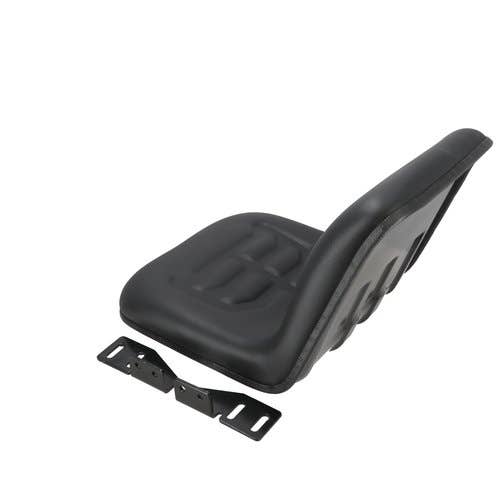 173429 | Dishpan Seat | Narrow Flip Style | Vinyl | Black | Allis Chalmers 5020 | Case IH 235 255 275 | Deutz Allis 5215 | Ford 1200 1300 1500 1510 1600 1700 1710 1900 1910 2000 | International | Farmall | IH Cub 184 234 254 284 384 | Massey Ferguson |