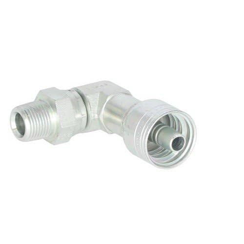 159382 | Eaton Weatherhead 06Z-M06 Hydraulic Fitting | #6 Male Pipe | Swivel | 90° Elbow | 3/8" - 18 |