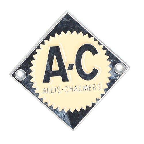 Emblem Cream on Chrome Diamond fits Allis Chalmers ED40 D21 D10 D15 D19 D12 D14 D17 70233852 233852 fits Gleaner C E E3 F K 