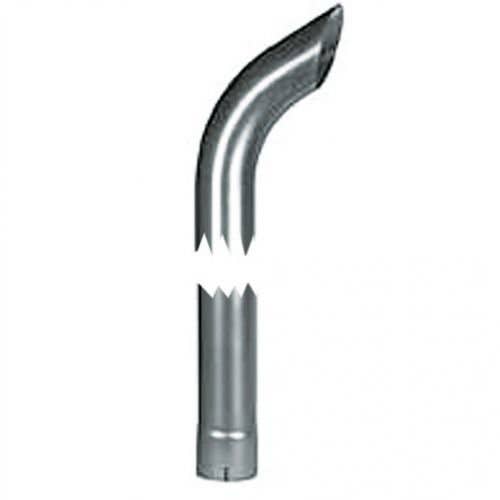 119020 | Exhaust Stack - 1-1/4" x 12" | Curved Chrome |