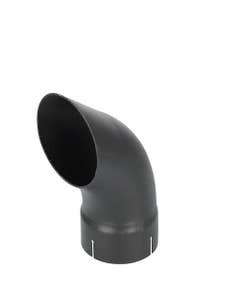 118917 | Exhaust Stack - 4-1/2" x 12" | Curved Black |