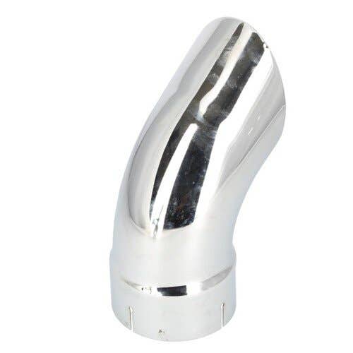 115292 | Exhaust Stack - 5" x 12" | Curved Chrome |