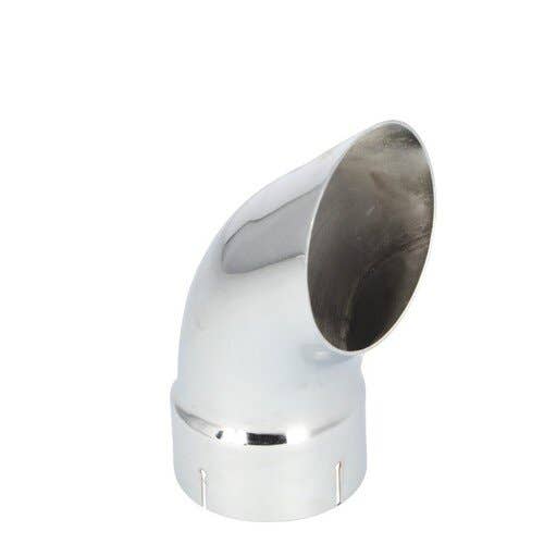 115292 | Exhaust Stack - 5" x 12" | Curved Chrome |