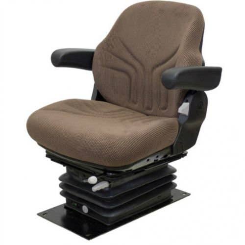 Seat Assembly - Grammer Style Air Suspension with Armrests Fabric Brown fits John Deere 4000 4040 4050 4230 4240 4250 4430 4440 4450 4630 4640 4650 Seat Assembly - Grammer Style Air Suspension with Armrests Fabric Brown fits John Deere 4000 4040 4050 4230 4240 4250 4430 4440 4450 4630 4640 4650