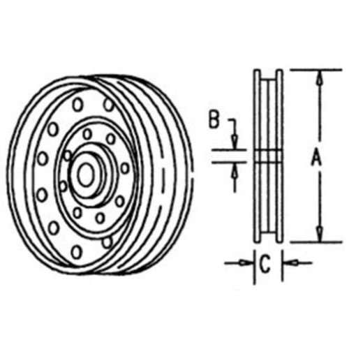 158803 | Fan Idler Pulley | John Deere CTS 8820 9400 9450 9500 9500 SH 9600 9610 9650 |  | AH96292