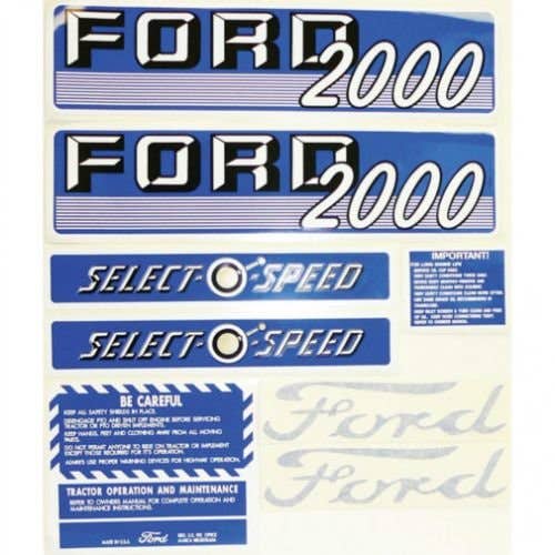128570 | Ford 2000 Select-O-Speed Decal Kit | Ford 2000 |  | 66886