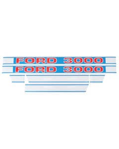 182519 | Ford 3000 Hood Decal Set | Mylar | Ford 3000 |