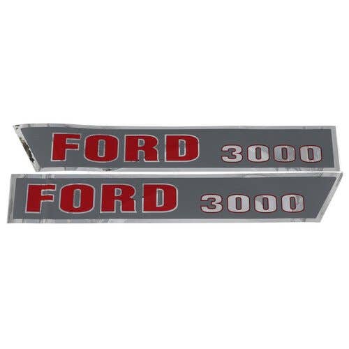 182521 | Ford 3000 Hood Decal Set | Mylar | Ford 3000 |
