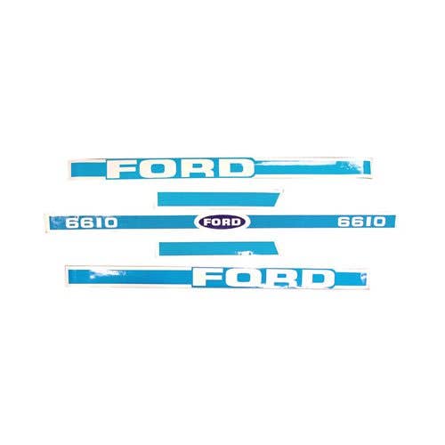 6610 Hood Decal Set Blue/White fits Ford 6610 83952741 EBPN16605GA EFPN16605EA F6610B 83928793 6610 Hood Decal Set Blue/White fits Ford 6610 83952741 EBPN16605GA EFPN16605EA F6610B 83928793
