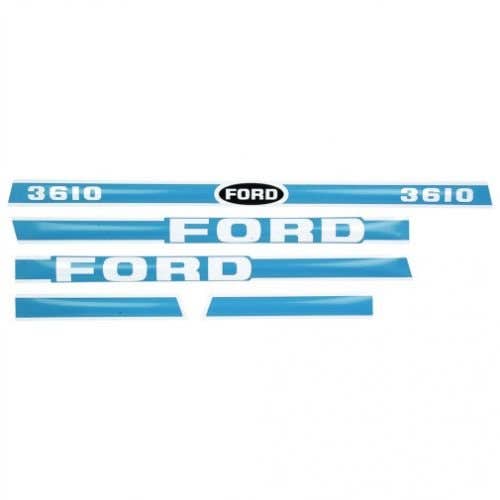 102019 | Ford Decal Set | 3610 Blue and White | Vinyl | Ford 3610 |