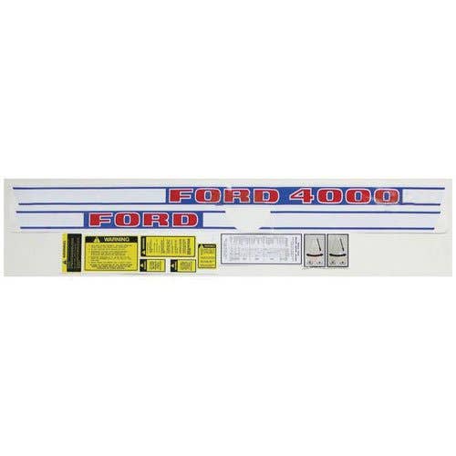 Decal Set 4000 Gas 1968-75 Vinyl fits Ford 4000 