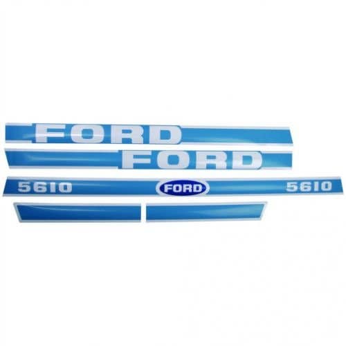 Decal Set 5610 Blue and White 1981-86 Vinyl fits Ford 5610 