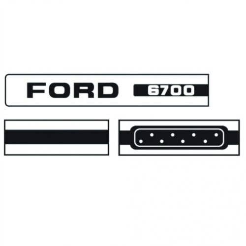 102014 | Ford Decal Set | 6700 1975-81 | Vinyl | Ford 6700 |