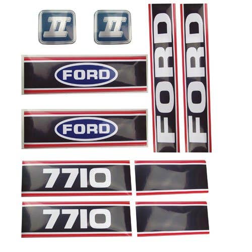 Decal Set 7710 II 1986-later Vinyl fits Ford 7710 Decal Set 7710 II 1986-later Vinyl fits Ford 7710