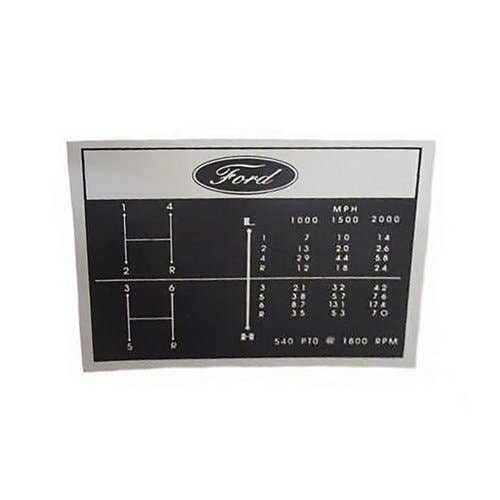 182528 | Ford Decal Set | Shift Pattern | 6 Speed | Vinyl | Ford 231 335 335 420 420 515 515 531 531 532 532 535 535 2000 2100 2110 2120 2150 2300 2310 2610 3000 3055 3100 3110 3120 3150 3300 3310 3330 3400 3500 3550 3550 3600 4000 4100 |  | D0NN7B292A