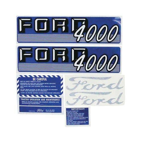 183074 | Ford Decal Set-Vinyl | Ford 4000 |
