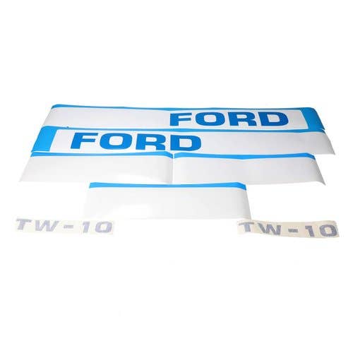 183731 | Ford TW10 Hood Decal Set | Blue/White | Mylar | Ford TW10 |