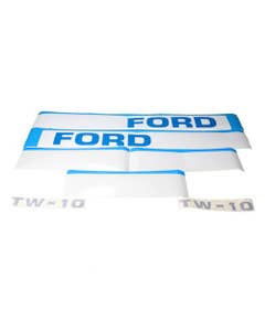183731 | Ford TW10 Hood Decal Set | Blue/White | Mylar | Ford TW10 |