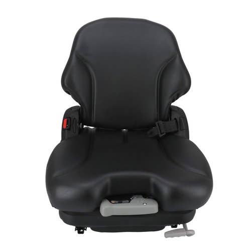 Grammer® Low Back Seat Black Vinyl with Mechanical Suspension fits John Deere 310J 4010 AT315073 AT344971 fits New Holland fits Case 