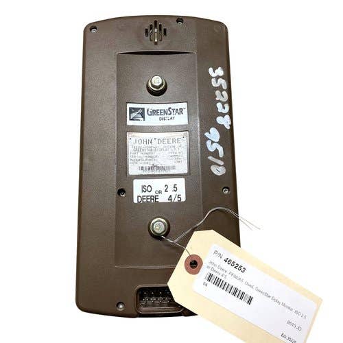 465253 | GreenStar Diplay Monitor | John Deere 190 190 2200 2210 2400 2410 4700 4710 4720 4920 6110 6120 6210 6220 6310 6320 6410 6410 6420 6700 9510 9750 |  | PF80365 | PF90423 | RE67542 | PF80162