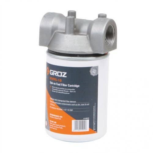 155703 | GROZ Fuel Filter | High Flow | Spin-on Cartridge Style | 10 Micron | 1" NPT |