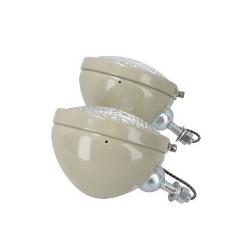 183751 | Headlight Assembly Set - 6V | Round | Tract-O-Lite | Restoration Quality | Ford NAA 2N 8N 9N 600 620 630 640 650 660 700 740 800 820 840 900 950 960 2000 4000 |  | 2N13005