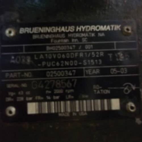 433092 | Hydraulic Pump | Piston Pump | Gehl SL7600 7600 7610 7710 7800 |  | 138424 | 02500347