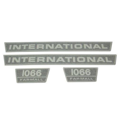 100998 | International 1066 Decal Set | Hoods and Model Numbers | Black/Gold | Vinyl | International | Farmall | IH 1066 |