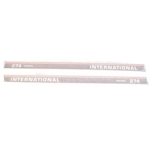 100969 | International 274 Diesel Hoods Decal Set | Vinyl | International | Farmall | IH 274 |