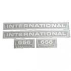 100992 | International 656 Decal Set | Hoods and Model Numbers | Black/Chrome | Vinyl | International | Farmall | IH 656 |
