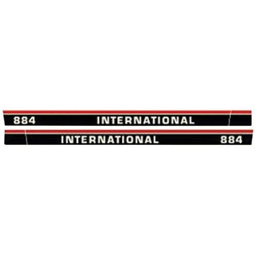 100985 | International 884 Hoods Decal Set | Black/Red | Vinyl | Case IH 884 |