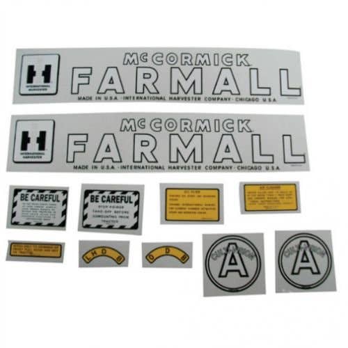 101043 | International A Culti-vision Decal Set | Farmall | McCormick | Mylar | International | Farmall | IH A |