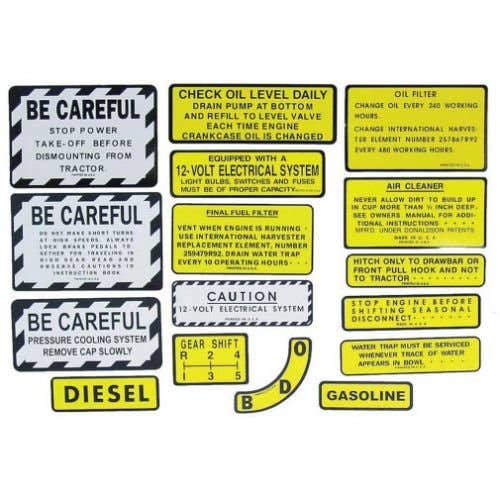 Decal Set 400 450 Diesel Mylar fits International 400 450 